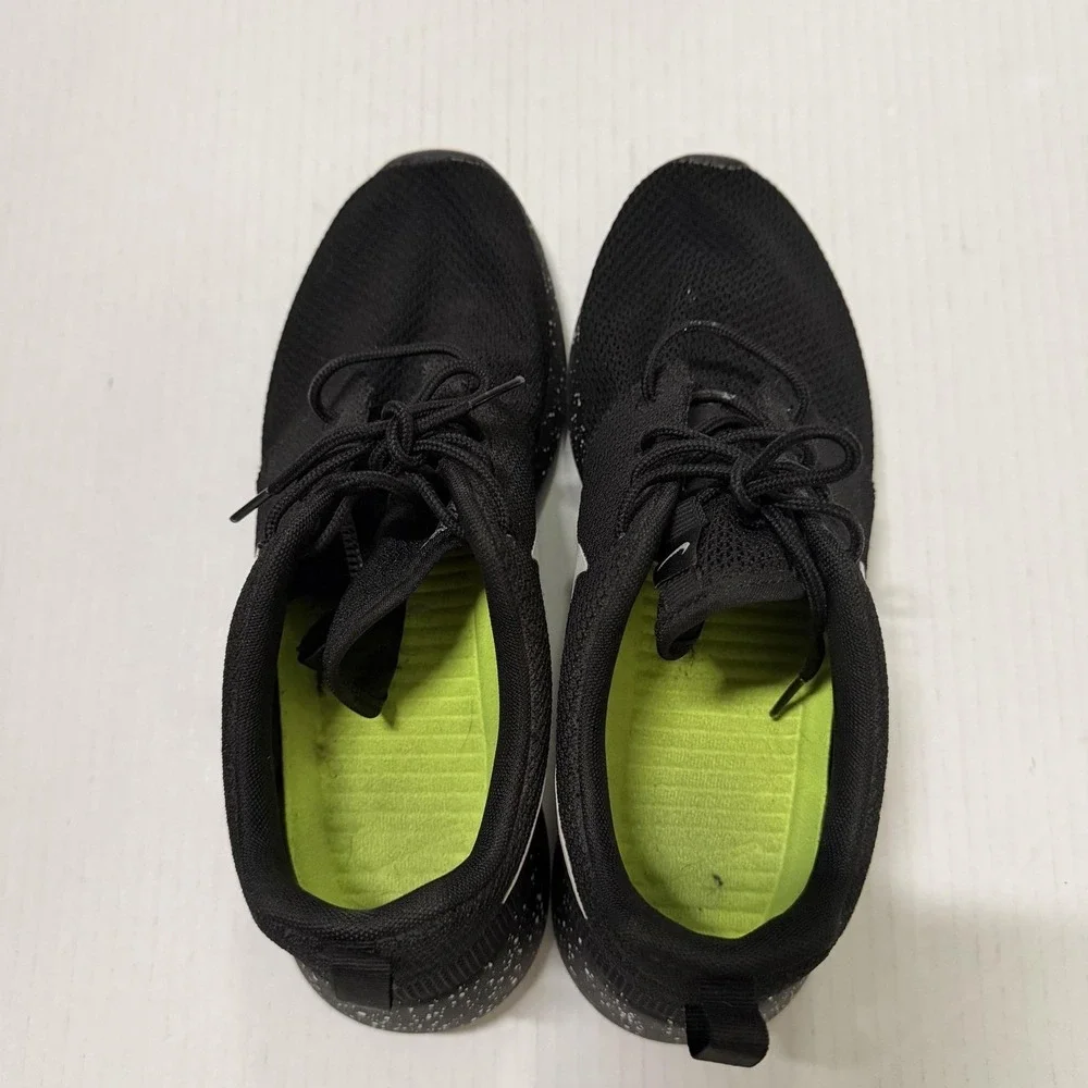 Nike Roshe One Shoes Womens 9.5 Black White Mesh Speckle Sneakers 855916-007